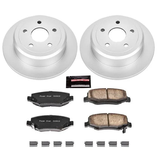 Power Stop CRK3090 Rear Z17 Evolution Geomet Coated Brake Kit for 07-18 Jeep Wrangler JK