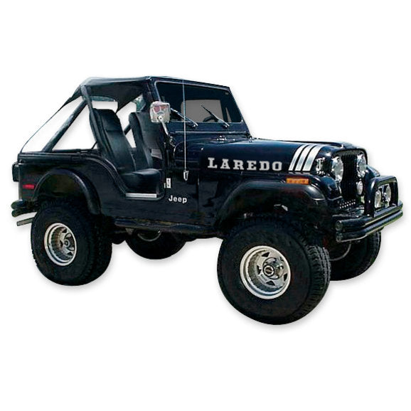 Load image into Gallery viewer, Phoenix Graphix Laredo Vinyl Hood Graphics Kit for 70-95 Jeep CJ &amp; Wrangler Vehicles
