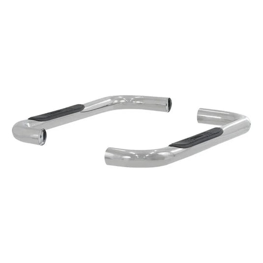 Aries 35600-2 3" Round Side Bars in Stainless Steel for 87-06 Jeep Wrangler YJ, TJ & Unlimited