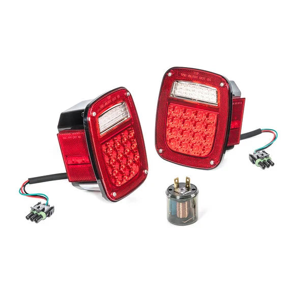 Quadratec LED Tail Light Kit for 87-90 Jeep Wrangler YJ