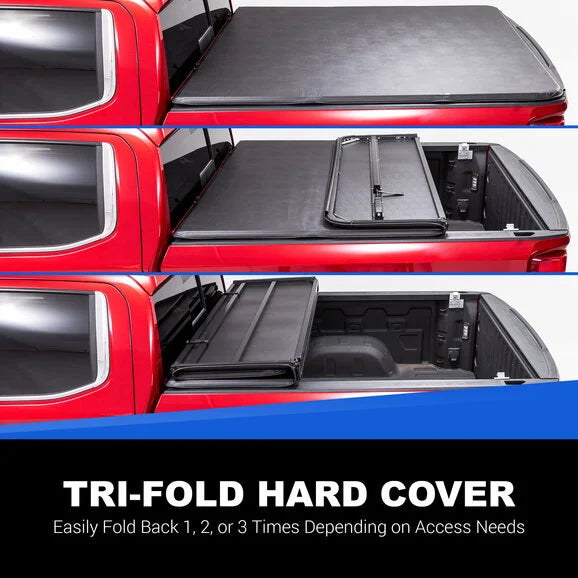 Load image into Gallery viewer, TACTIK Tri-Fold Hard Panel Vinyl Coated Truck Bed Tonneau Cover for 15-23 Ford F-150
