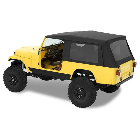 Bestop Supertop Soft Top with Tinted Windows in Black Denim for 81-85 Jeep CJ-8 Scrambler