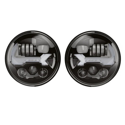 J.W. Speaker 8700 EVO J3 LED Headlights for 07-18 Jeep Wrangler JK