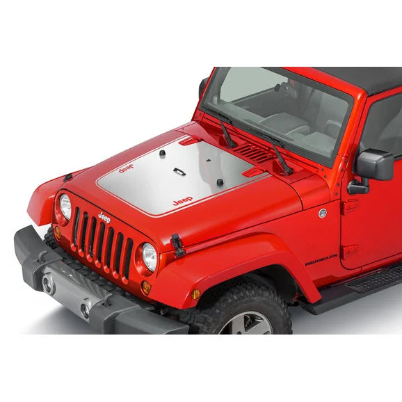 Load image into Gallery viewer, Mopar Hood Decal with Jeep Logo for 07-18 Jeep Wrangler JK
