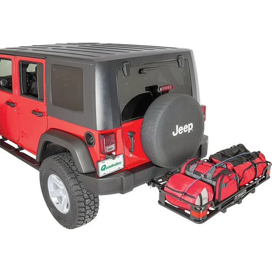 VersaHitch 2" Receiver Hitch with Wiring Kit, Jeep Logo Plug & Cargo Rack for 07-18 Jeep Wrangler JK