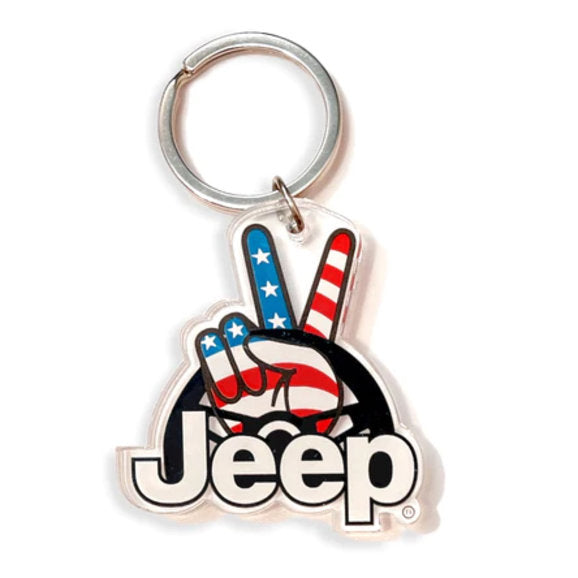 Load image into Gallery viewer, Jeep Merchandise Jeep Logo Acrylic Keychain
