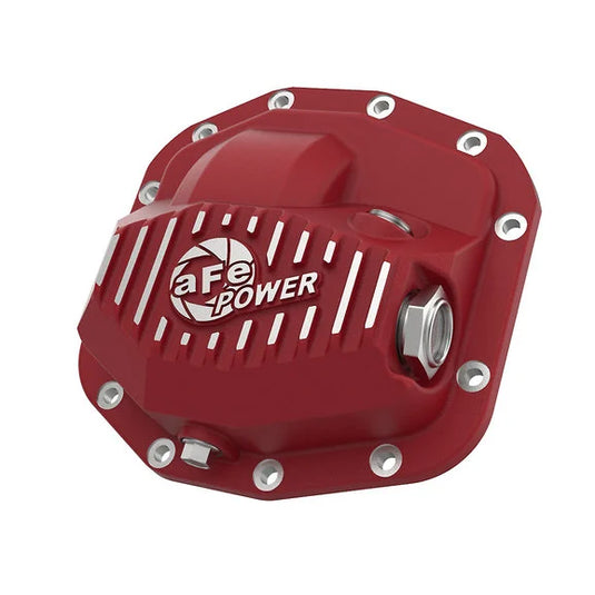 aFe Power 46-71010R Pro Series Front Differential Cover in Red for 18-24 Jeep Wrangler JL with Dana 30 Front Axle