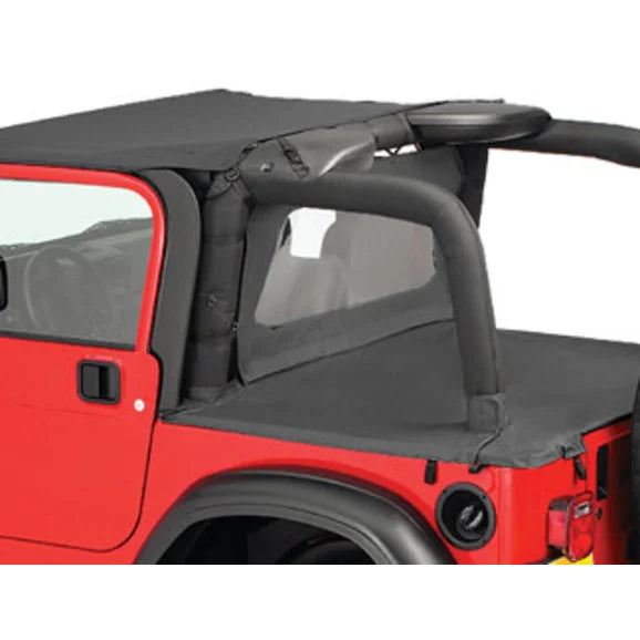 Bestop Bikini Top, Windjammer & Duster Deck Cover Combo in Black Diamond for 03-06 Jeep Wrangler TJ with Factory Hard Top