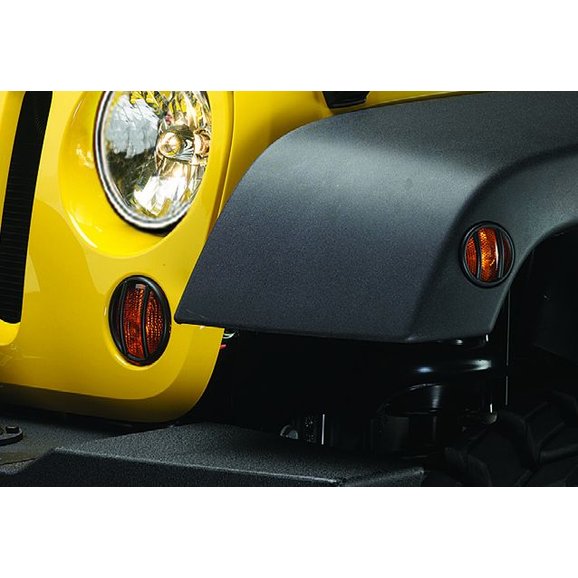 Load image into Gallery viewer, Rugged Ridge 11231.02 Front Side Marker &amp; Parking Light Euro Guards for 07-18 Jeep Wrangler JK
