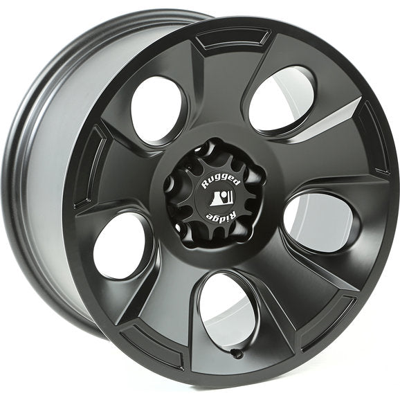 Load image into Gallery viewer, Rugged Ridge Drakon Wheel in Satin Black for 07-24 Jeep Wrangler JL, JK &amp; Gladiator JT
