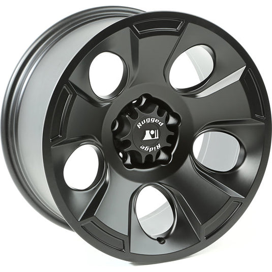 Rugged Ridge Drakon Wheel in Satin Black for 07-24 Jeep Wrangler JL, JK & Gladiator JT