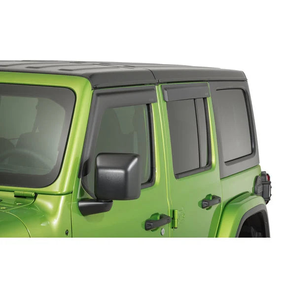 Load image into Gallery viewer, Rugged Ridge 11349.17 Front and Rear Window Visors in Matte Black for 18-24 Jeep Wrangler JL Unlimited &amp; Gladiator JT
