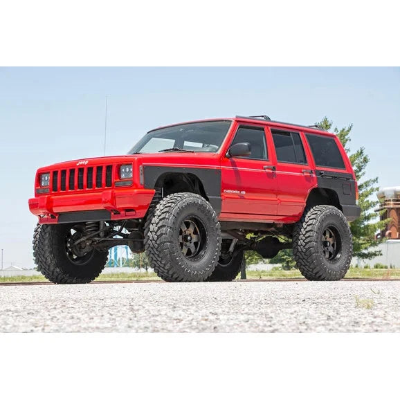 Load image into Gallery viewer, Rough Country 10581 Front &amp; Rear Quarter Panel Armor for 97-01 Jeep Cherokee XJ
