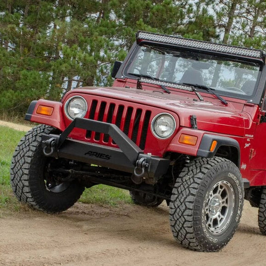 Aries TrailCrusher Steel Front Bumper with Brush Guard