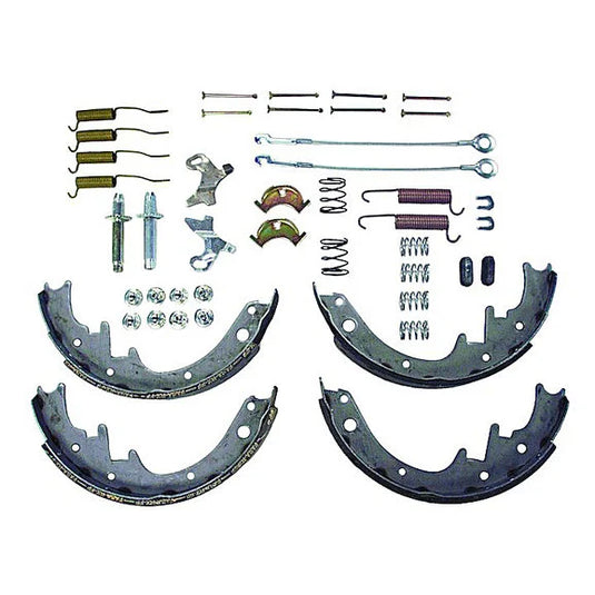 Crown Automotive 8133818MK Rear Brake Shoe Set with Hardware for 82-89 Jeep CJ7 & Wrangler YJ and 84-89 Cherokee XJ