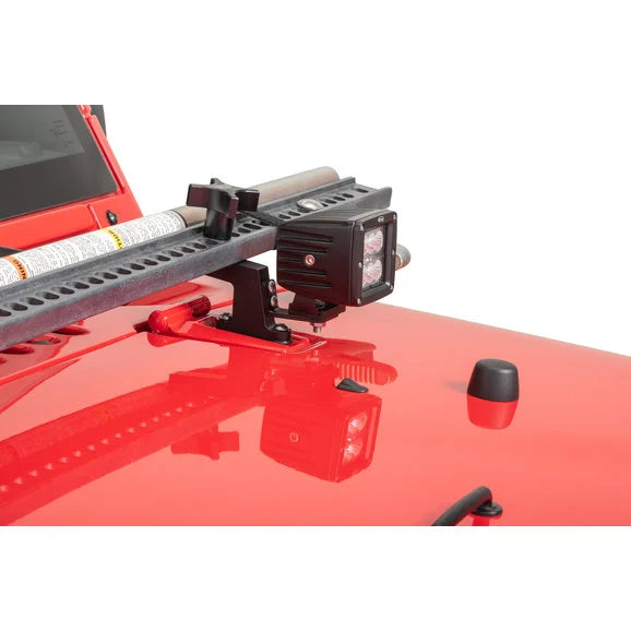 Load image into Gallery viewer, Hi-Lift HM-LBRK Hood Mount Light Brackets for 07-20 Jeep Wrangler JL, JK &amp; Gladiator JT
