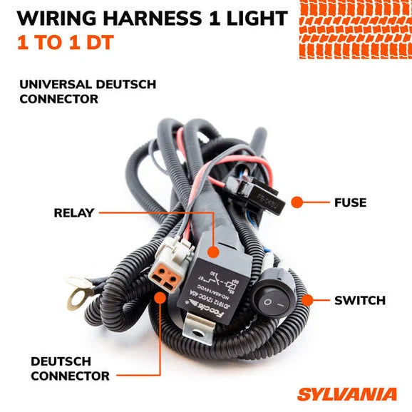 Load image into Gallery viewer, Sylvania LBARHRNS1HDC.BX Deutsch 1 Output LED Wiring Harness
