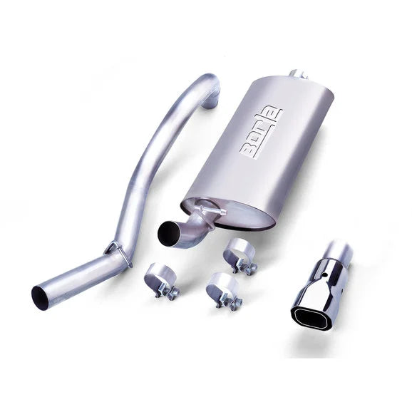 Borla 14728 T-304 Stainless Steel Cat-Back System for 97-99 Jeep Wrangler TJ with 2.5L I-4 & 4.0L I-6 Engines