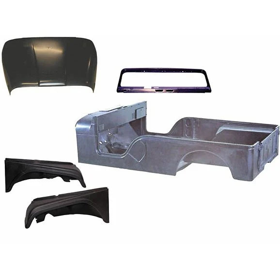 MD Juan CBK025 Steel Body Tub Kit for 55-71 Jeep CJ-6