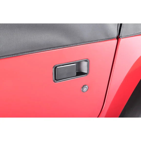 Quadratec Drivers Side Half Steel Door Handle in Black for 87-06 Jeep Wrangler YJ, TJ & Unlimited