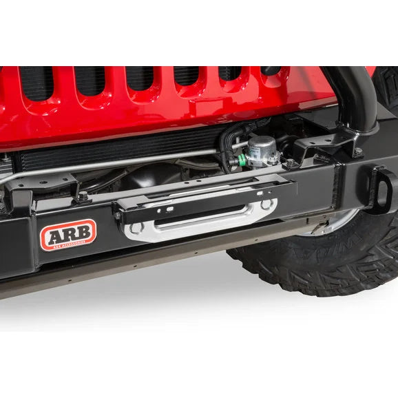 Load image into Gallery viewer, ARB 3450430 Front Stubby Winch Bumper in Textured Black for 07-18 Jeep Wrangler JK
