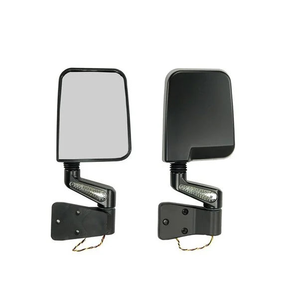 Rugged Ridge 11015.01 LED Mirrors in Black for 87-02 Jeep Wrangler YJ & TJ