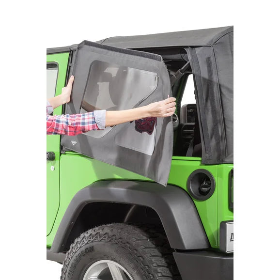 MasterTop 16020835 Replacement Rear Quarter Window Kit for 07-18 Jeep Wrangler JK with Original Factory Mopar Soft Top