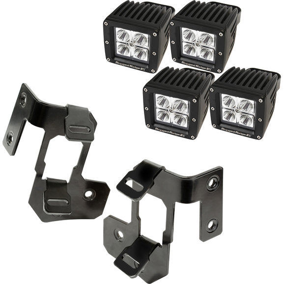 Rugged Ridge Dual A-Pillar Light Mount Kit with 3