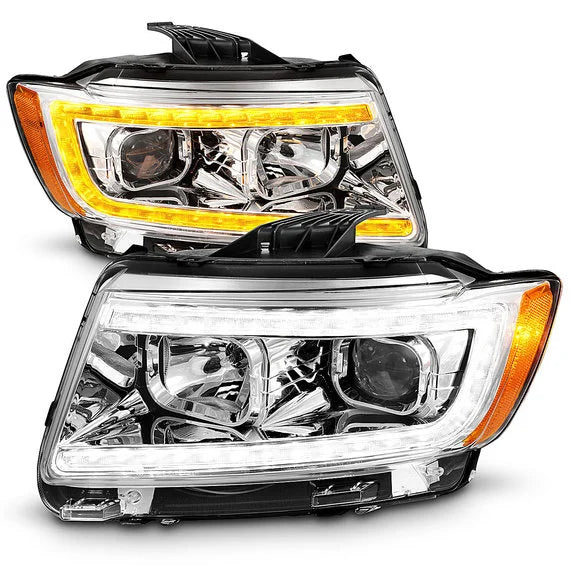 Anzo USA Projector Switchback Plank Style Headlights for 11-13 Jeep Grand Cherokee WK2