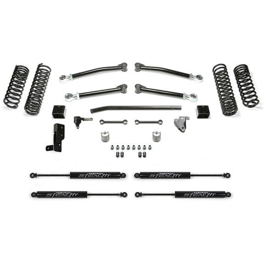 Fabtech 3" Trail System Lift Kit with Stealth Monotube Shocks for 18-23 Jeep Wrangler JL Unlimited