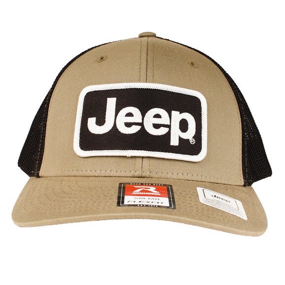 Load image into Gallery viewer, Jeep Merchandise Jeep Richardson Olive/Black Patch Flexfit Hat
