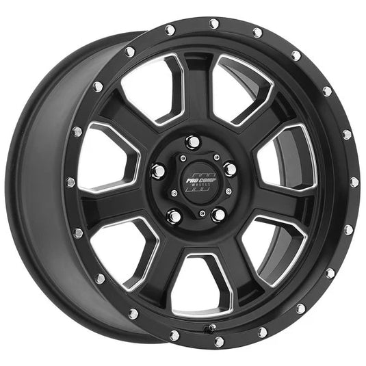 Pro Comp Sledge Series 43 in Black with Milled Edges for 07-24 Jeep Wrangler JL, JK & Gladiator JT