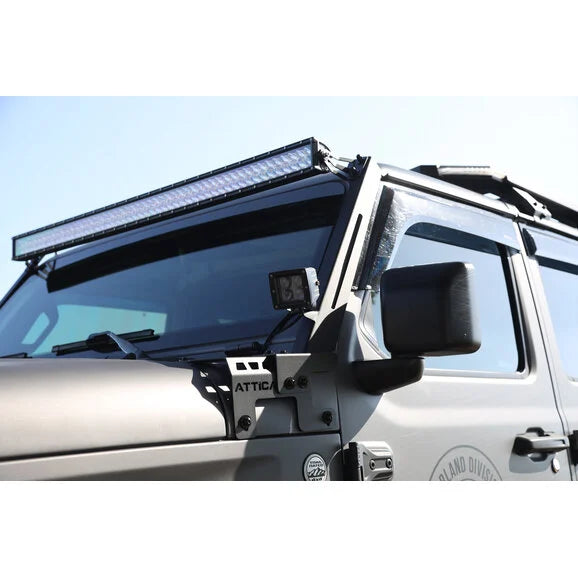 Load image into Gallery viewer, Attica 4x4 ATTJL01E104-BX Frontier Series Windshield Light Mount Brackets for 18-24 Jeep Wrangler JL &amp; Gladiator JT
