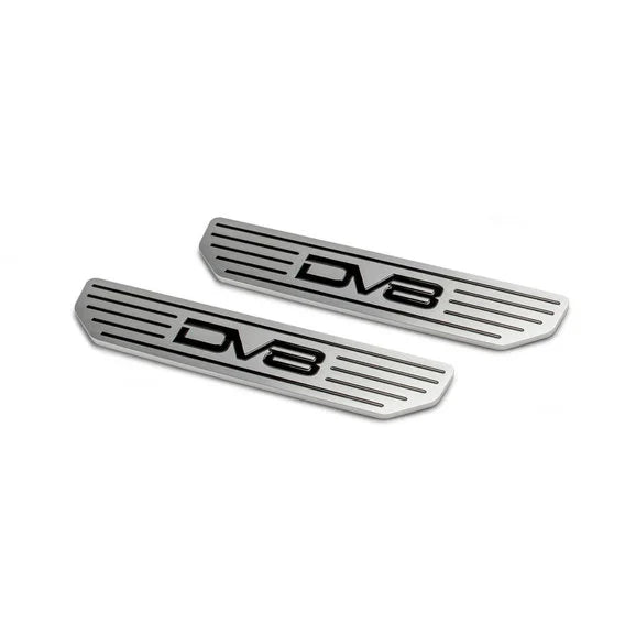 Load image into Gallery viewer, DV8 Offroad D-JL-180014-SIL4 Rear Sill Plates with DV8 Logo for 18-24 Jeep Wrangler JL Unlimited &amp; Gladiator JT
