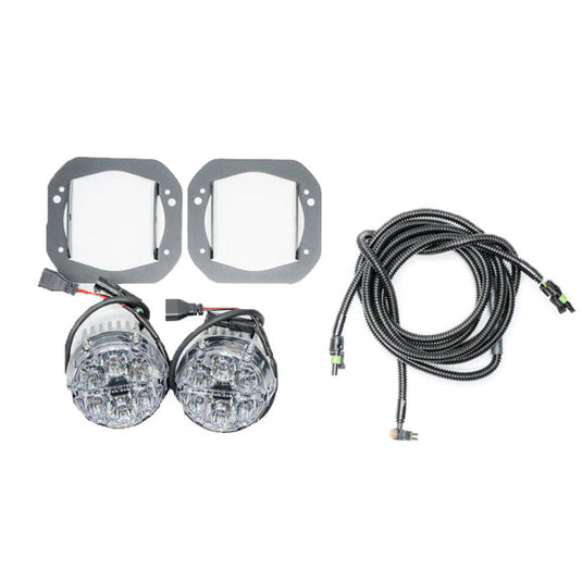 Nacho Offroad Lighting Quatro SAE Fog Light Kit for 18-24 Jeep Wrangler JL & Gladiator JT with 1-Piece Bumper