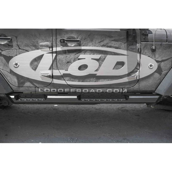 Load image into Gallery viewer, LoD Offroad Destroyer Series Rock Sliders for 07-18 Jeep Wrangler JK Unlimited 4-Door
