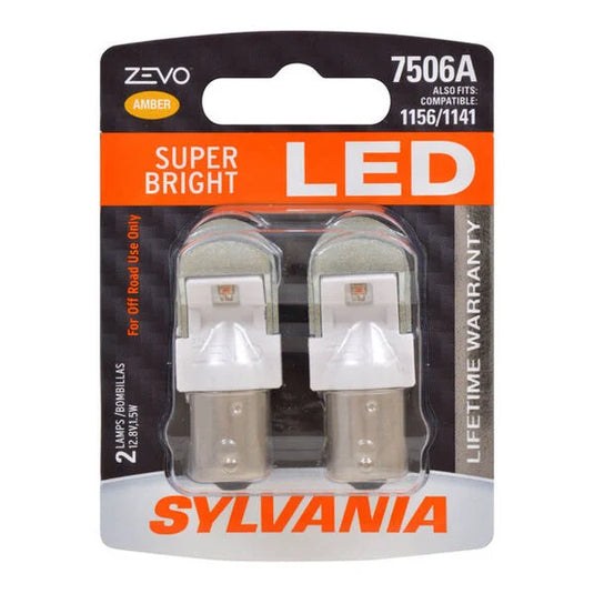 Sylvania 7506ALED.BP2 #7506A Amber Zevo LED Mini Bulb 2 Pack