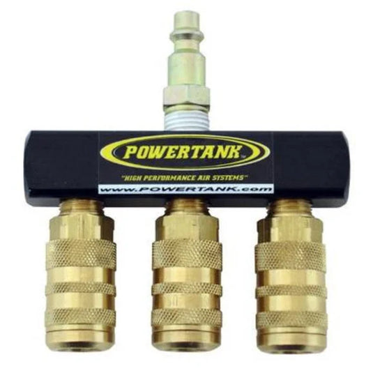 PowerTank MAN-9019 Triple Outlet Manifold with 3 Mini Couplers