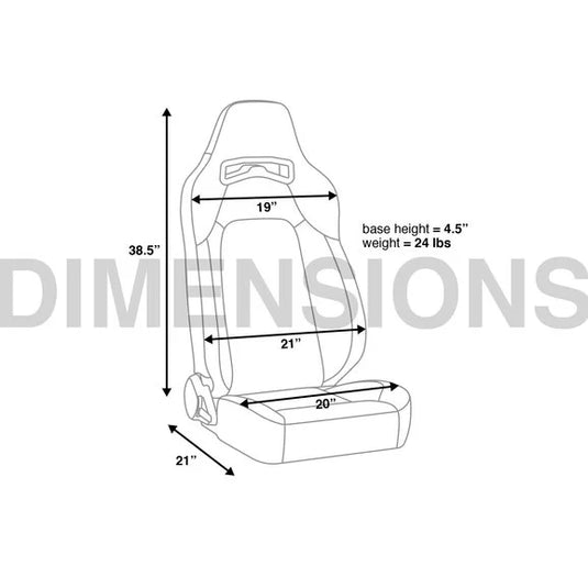 Corbeau Trailcat Reclining Front Seat Pair for 76-18 Jeep CJ-7, Wrangler YJ, TJ, JK & Unlimited