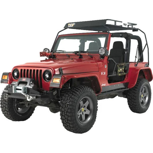 Warrior Products S7321-RAW Front Tube Flares for 87-95 Jeep Wrangler YJ