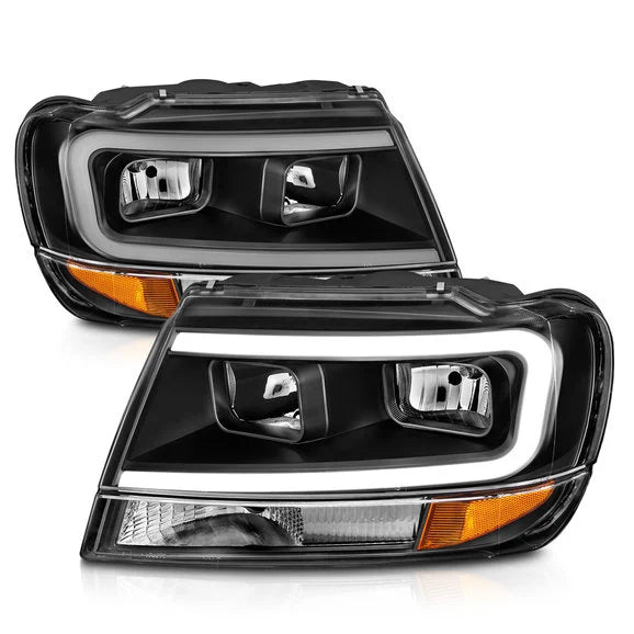 Load image into Gallery viewer, Anzo USA Crystal Plank Style Headlights for 99-04 Jeep Grand Cherokee WJ
