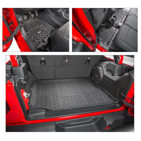 Quadratec Ultimate All Weather Floor Liner Triple Combo Kits for 18-22 Jeep Wrangler JL Unlimited