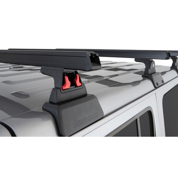 Load image into Gallery viewer, Rhino-Rack 3-Bar Backbone Roof Rack with Quick Mount Legs for 18-24 Jeep Wrangler JL Unlimited with Hardtop
