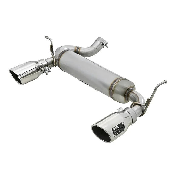 Load image into Gallery viewer, aFe Power 49-48061-P Rebel Series 2.5&quot; 409 Stainless Steel Axle-Back Exhaust System- Polished for 07-18 Jeep Wrangler JK
