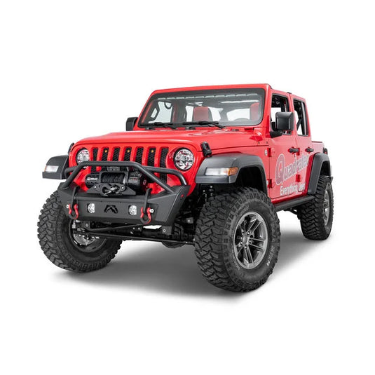 Fab Fours Front Stubby Bumper for 18-22 Jeep Wrangler JL & Gladiator JT