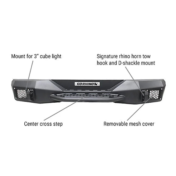 Load image into Gallery viewer, Go Rhino 371100T Rockline Rear Stubby Bumper for 18-20 Jeep Wrangler JL
