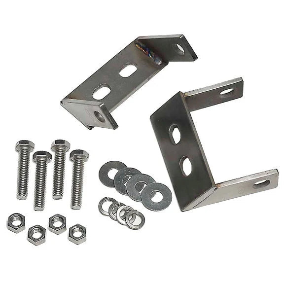 Load image into Gallery viewer, Kentrol Stainless Front to Rear Bumper Brackets (Pair) for 45-86 Jeep Wrangler CJ
