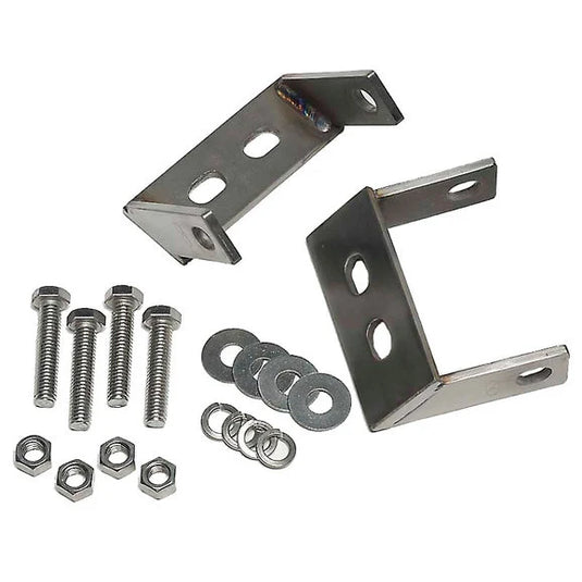 Kentrol Stainless Front to Rear Bumper Brackets (Pair) for 45-86 Jeep Wrangler CJ