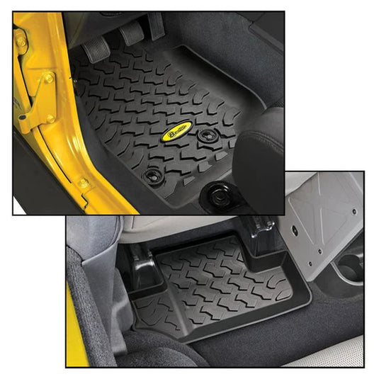 Bestop Front & Rear Floor Liners for 07-16 Jeep Wrangler JK 2 Door