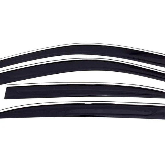 AVS 794065 Window Deflector Ventvisor Low-Profile 4PC. Set in Smoke with Chrome Trim for 14-19 Jeep Cherokee KL